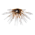 Sparta 6-Light Semi Flush in Aged Brass 28L x 28W x 14.25H