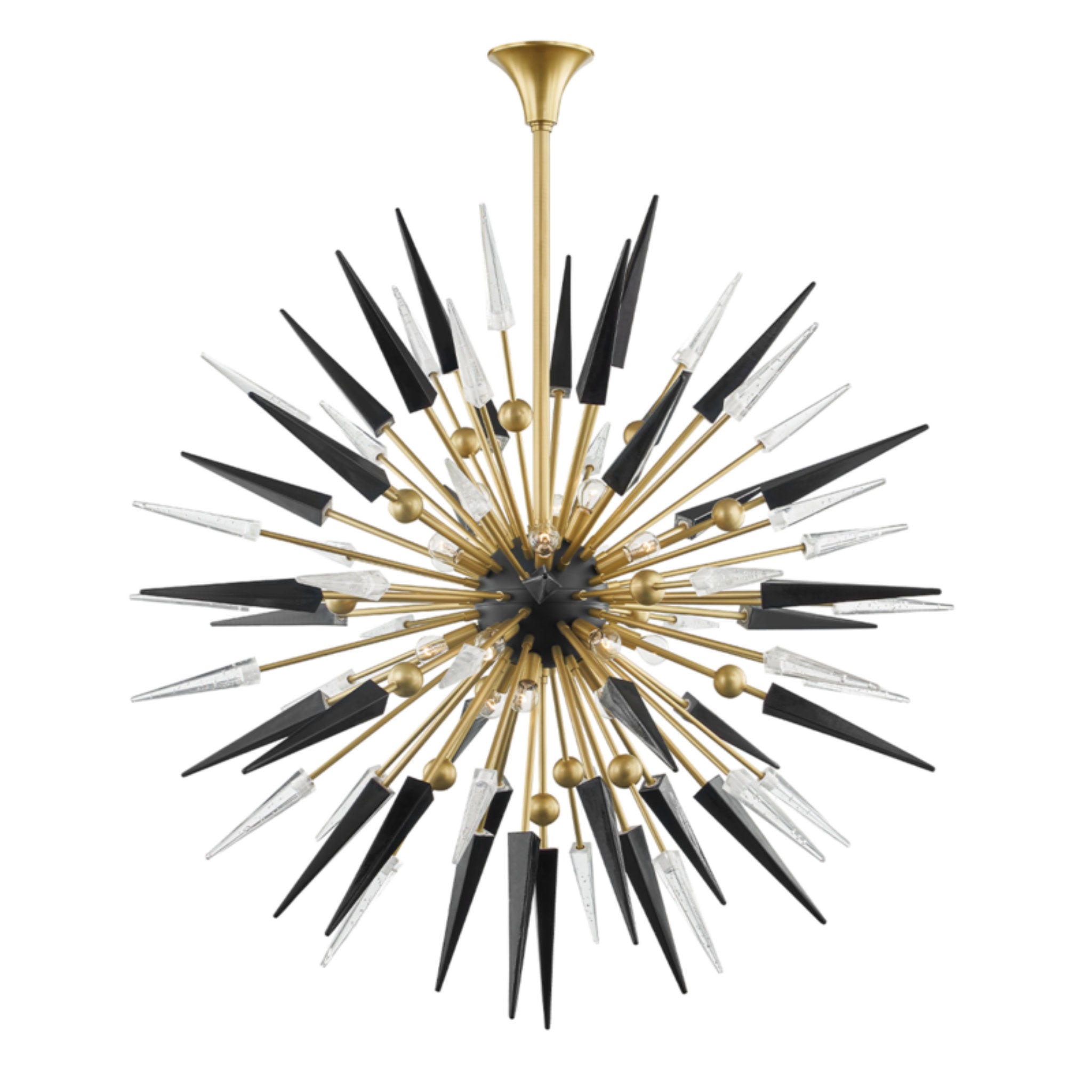 Sparta 18-Light Chandelier in Aged Brass 48L x 48W x 48H