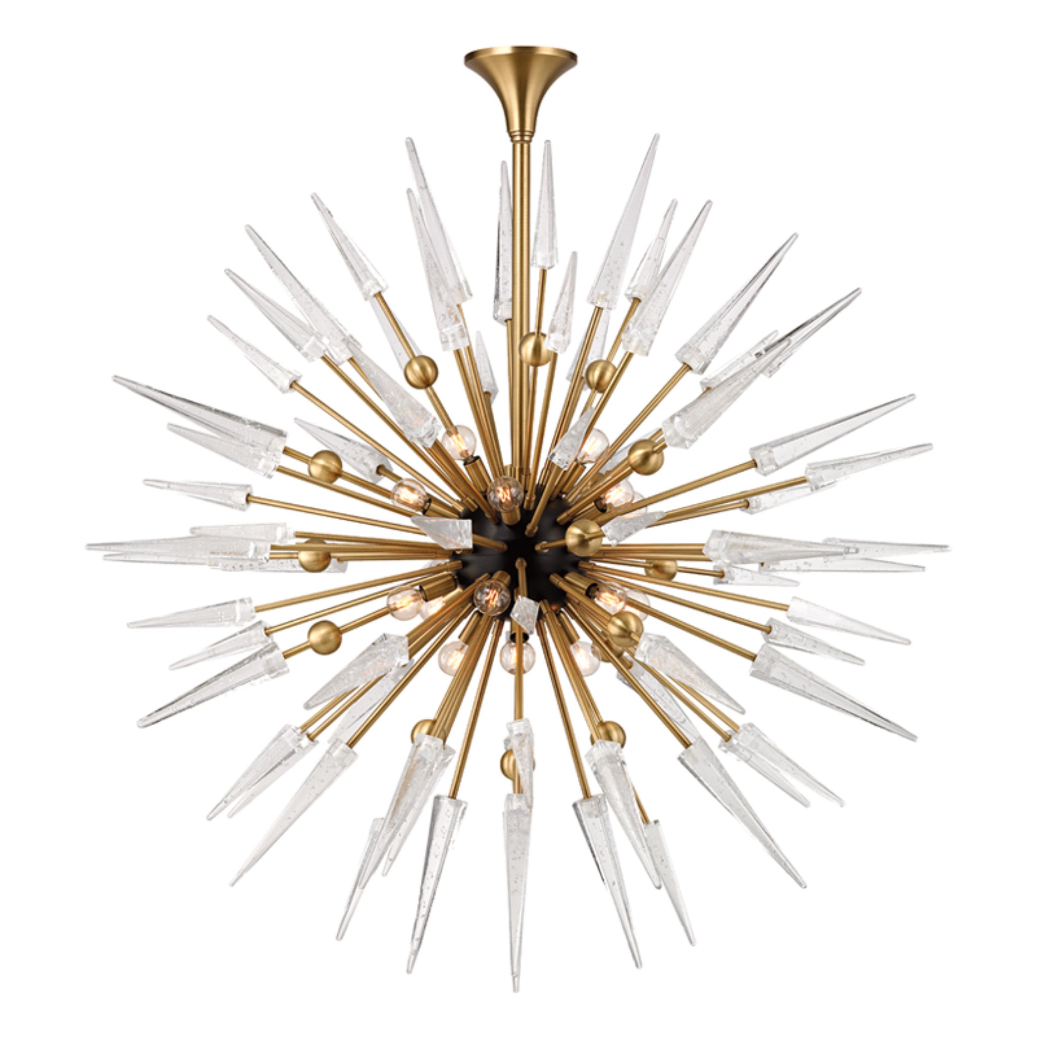 Sparta 18-Light Chandelier in Aged Brass 48L x 48W x 48H