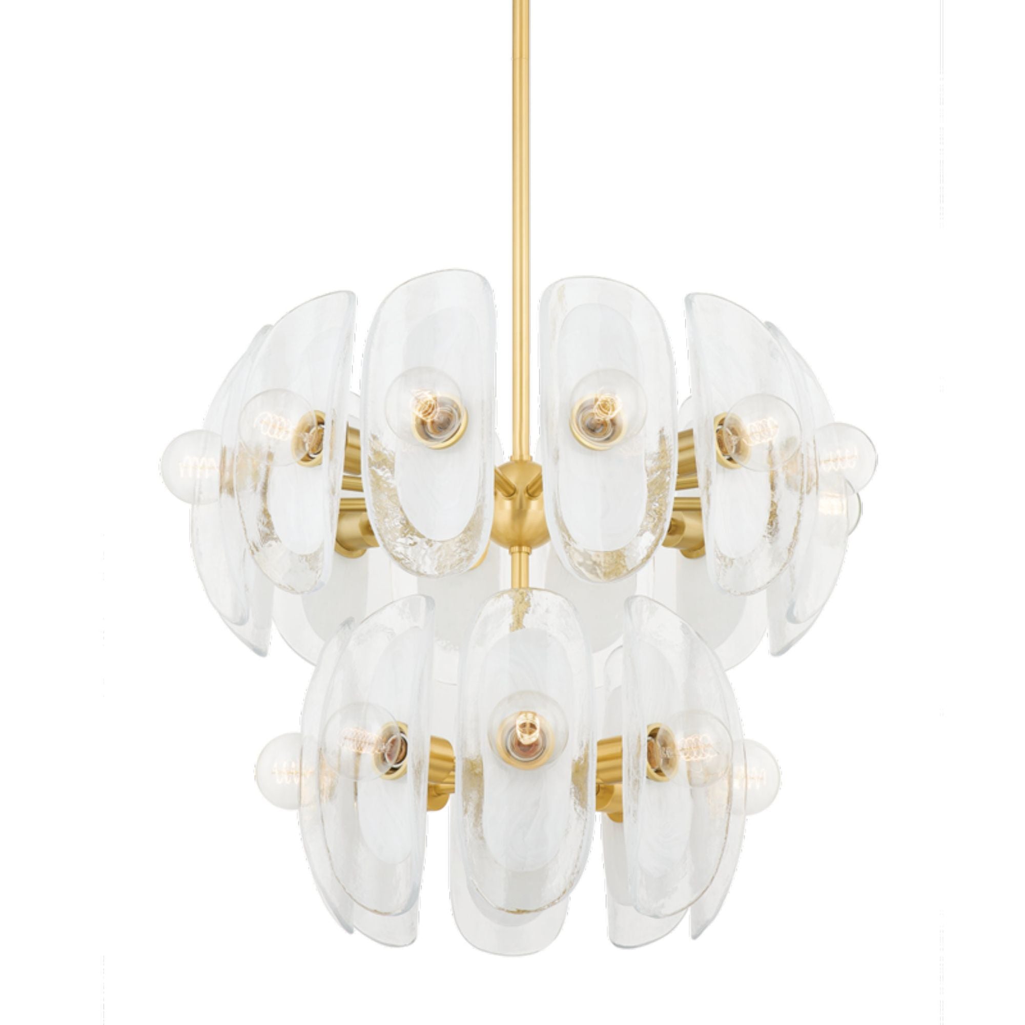 Hilo 20-Light Chandelier in Aged Brass 30.75L x 30.75W x 24.5H