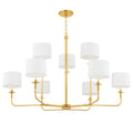 Paramus 8-Light Chandelier in Aged Brass 48L x 48W x 29.5H