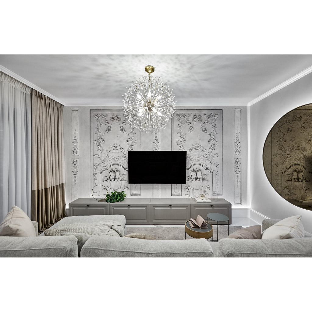 Dunkirk 10-Light Chandelier in Aged Brass 30L x 30W x 29H