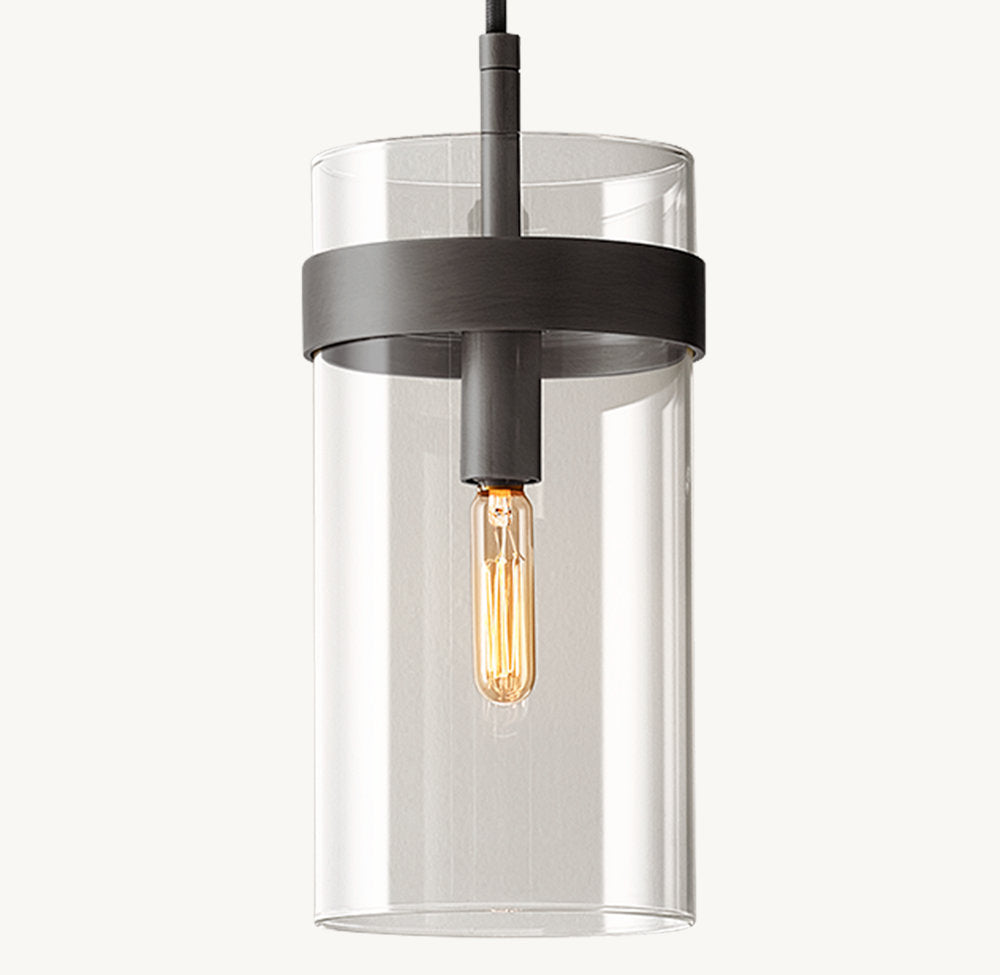 Ravelle Clear Glass Pendant 5"