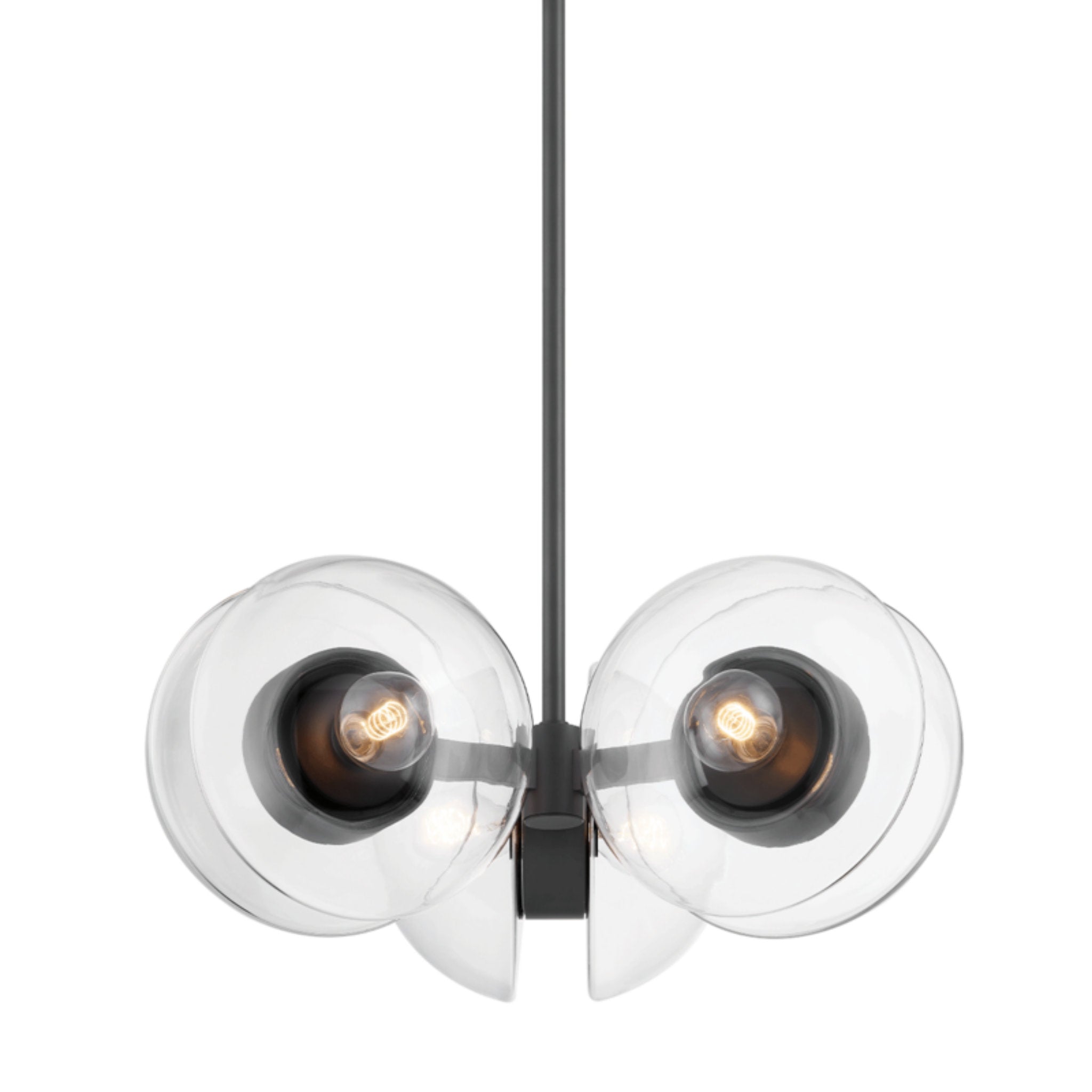 Kert 6-Light Chandelier in Black Brass 27L x 27W x 12H