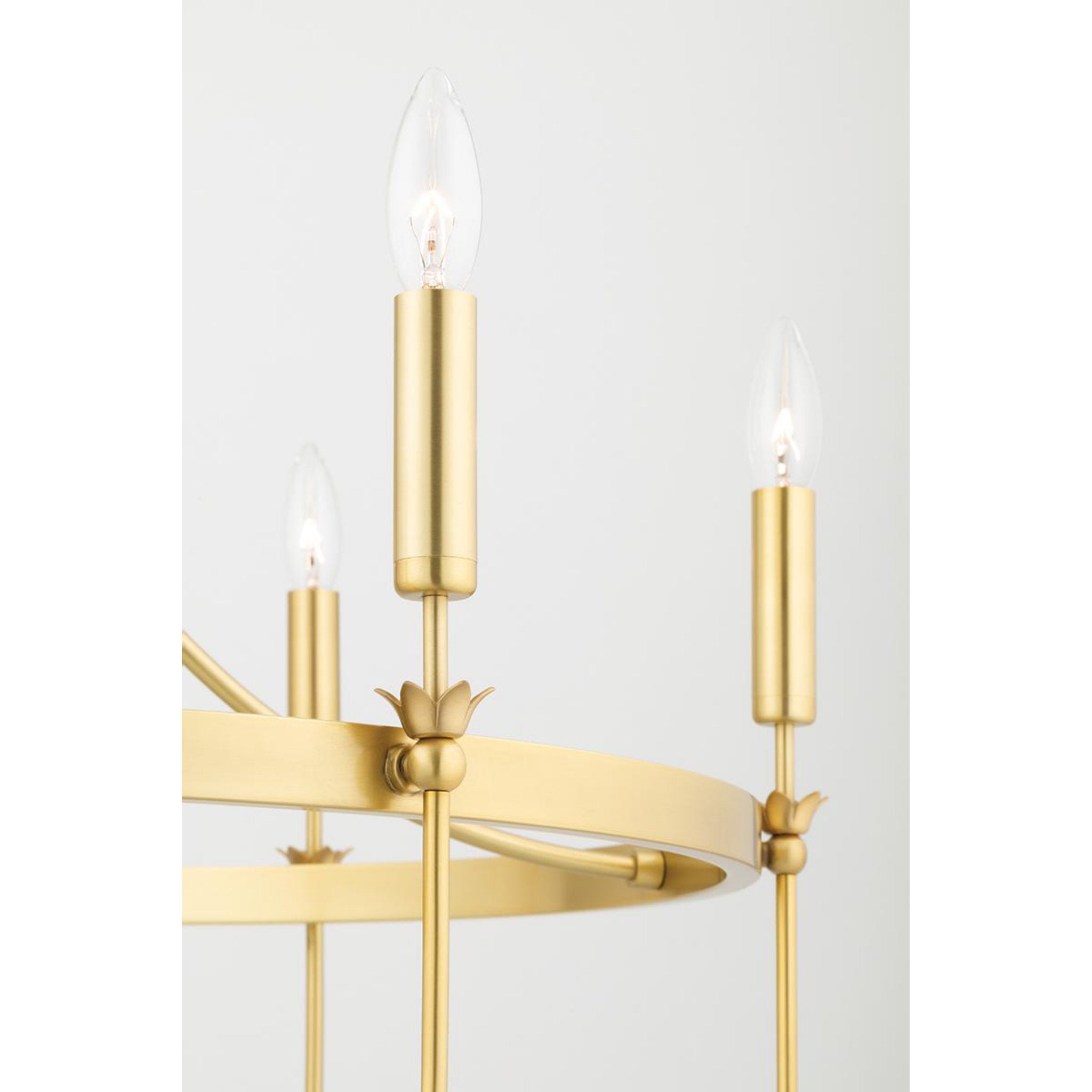Gates 8-Light Chandelier in Aged Brass 38.5L x 38.5W x 25H