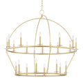 Howell 20-Light Chandelier in Aged Brass 47L x 47W x 42.25H