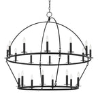 Howell 20-Light Chandelier in Aged Iron 47L x 47W x 42.25H