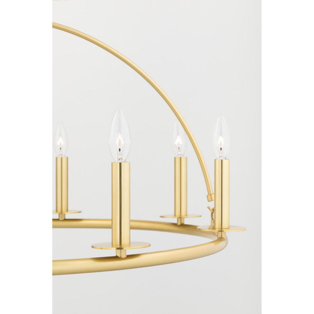 Howell 20-Light Chandelier in Aged Brass 47L x 47W x 42.25H