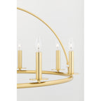 Howell 20-Light Chandelier in Aged Brass 47L x 47W x 42.25H