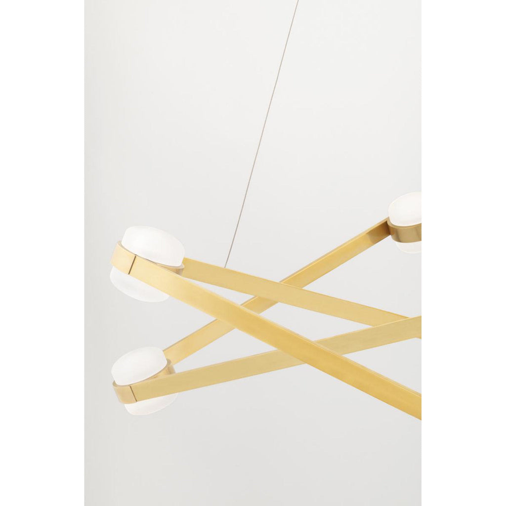 Orbit 6-Light Chandelier in Aged Brass 38L x 38W x 13.75H