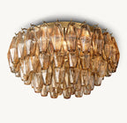 Chiara Smoke Glass Flushmount 22"