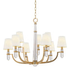 Dayton 9-Light Chandelier in Aged Brass 33L x 33W x 25.75H
