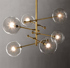Glass Globe Mobile Six-Arm Chandelier 55"
