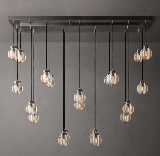 Pearl Rectangular Chandelier 54"