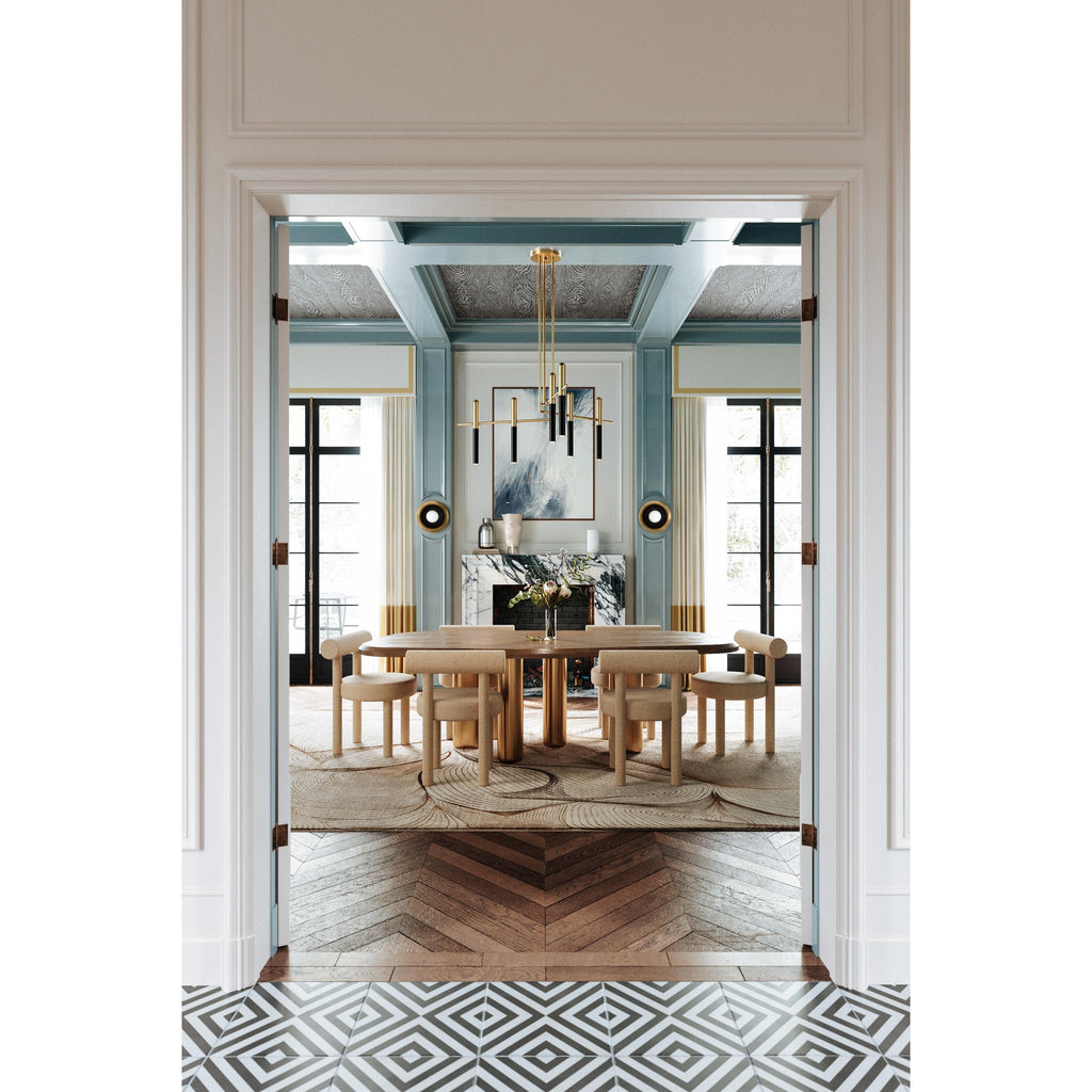 Thurston 6-Light Chandelier in Aged Old Bronze 56.75L x 56.75W x 12.25H