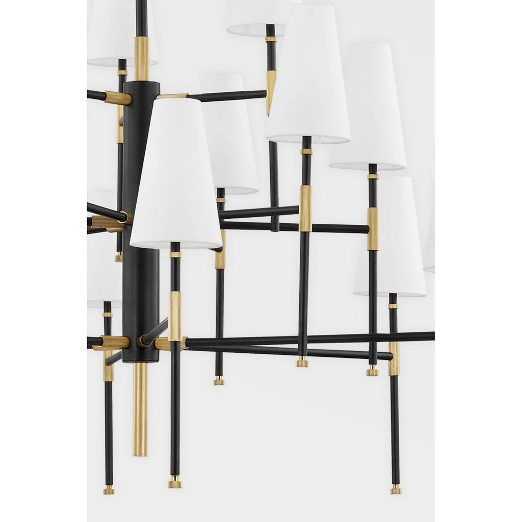 Bowery 9-Light Chandelier in Aged Old Bronze 34L x 34W x 31H