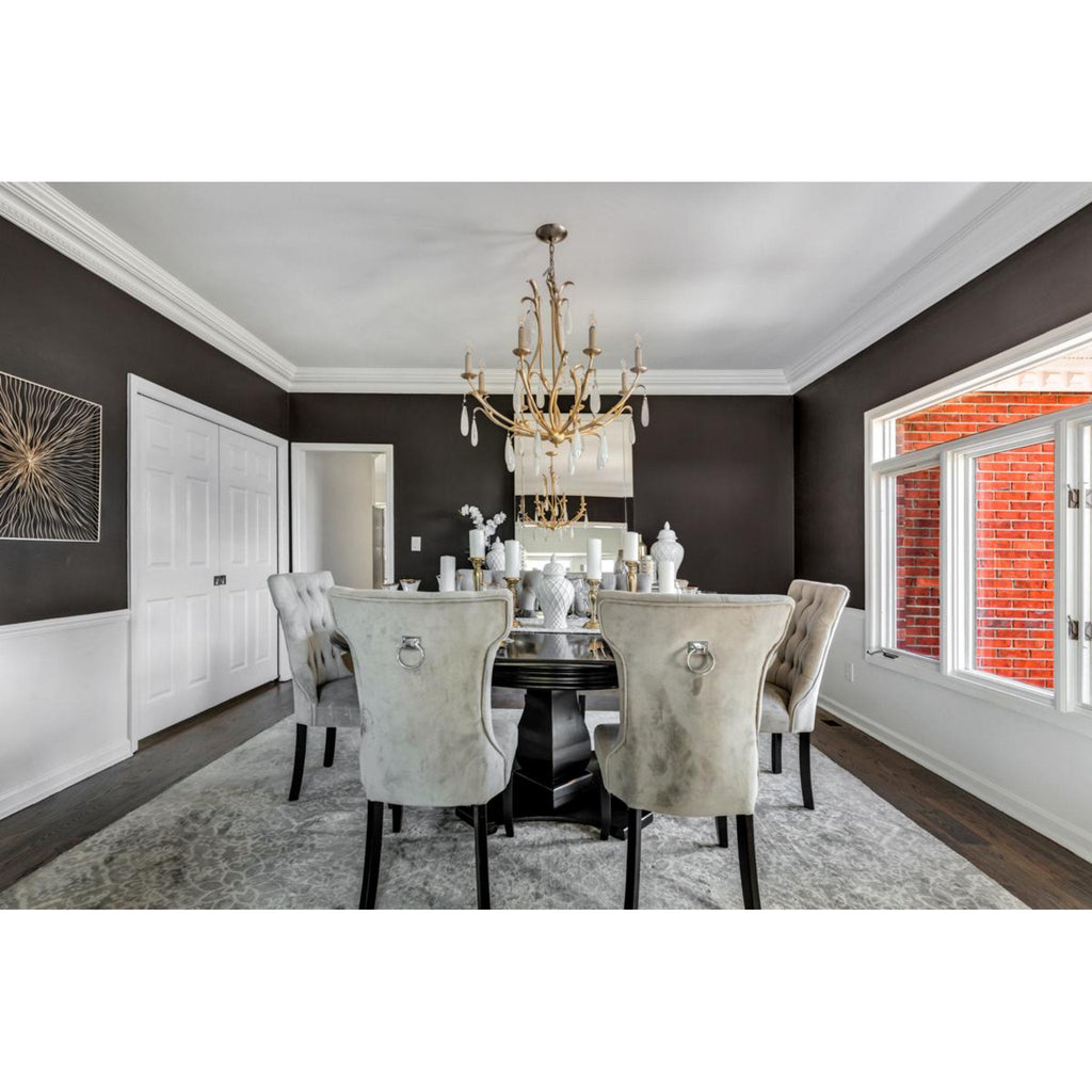 Prosecco 8-Light Chandelier in Gold Leaf 34.75L x 34.75W x 39H