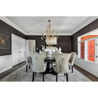 Prosecco 8-Light Chandelier in Gold Leaf 34.75L x 34.75W x 39H