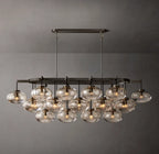 Cabrette Clear Glass Linear Chandelier 72"