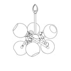 Alabaster Globes 6 Light Mini Chandelier