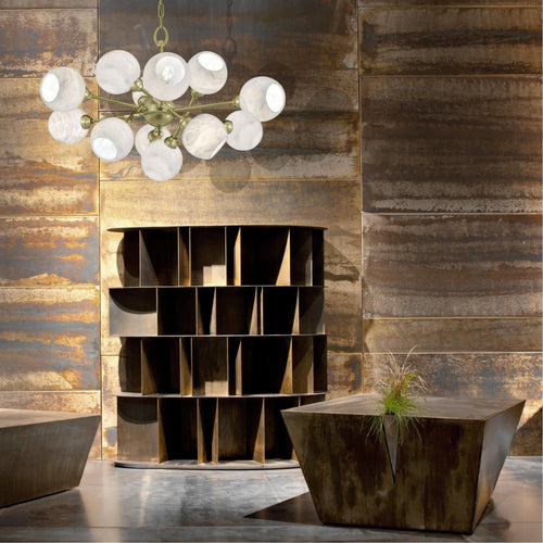 Alabaster Globes 12 Light Chandelier