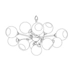 Alabaster Globes 12 Light Chandelier