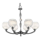 Alabaster Globes 6 Light Chandelier