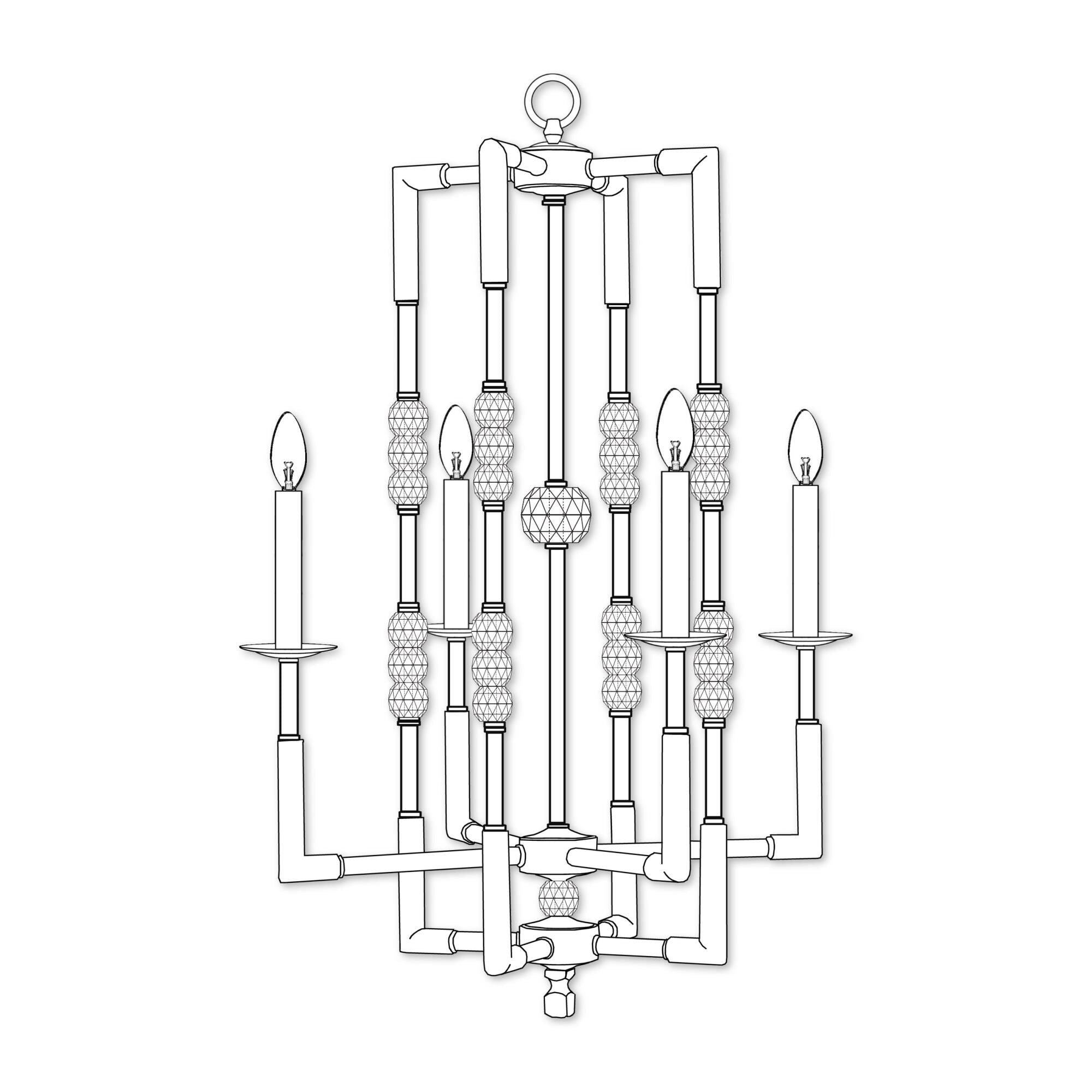 Magro 4 Light Mini Chandelier