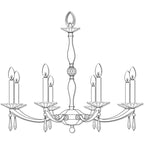 Kensington 29 Inch 8 Light Chandelier