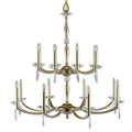 American Brass &amp; Crystal Kensington 16 Light Chandelier