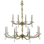American Brass &amp; Crystal Kensington 16 Light Chandelier