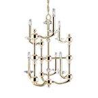 American Brass &amp; Crystal Kensington Helix 6 Light Mini Chandelier