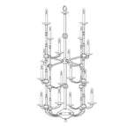 American Brass &amp; Crystal Kensington Helix 16 Light Chandelier