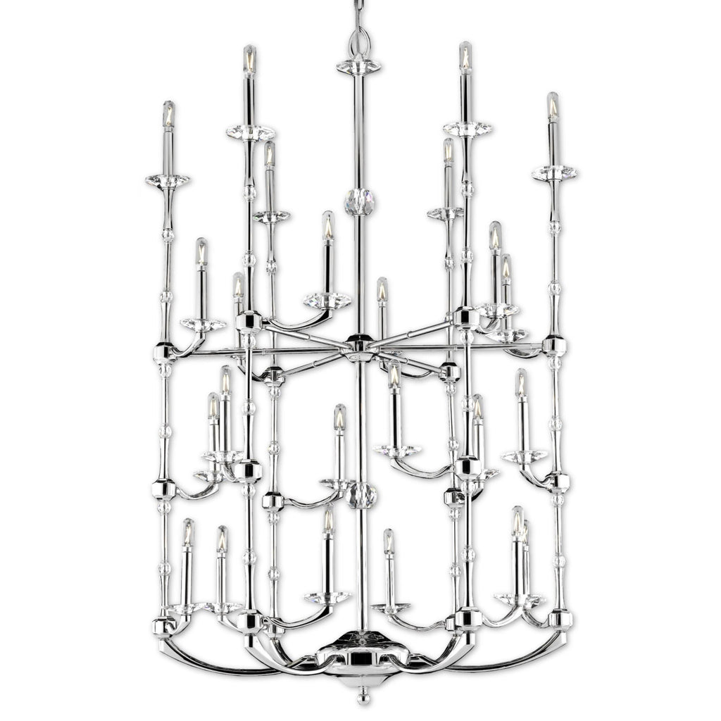 American Brass &amp; Crystal Kensington Helix 24 Light Chandelier