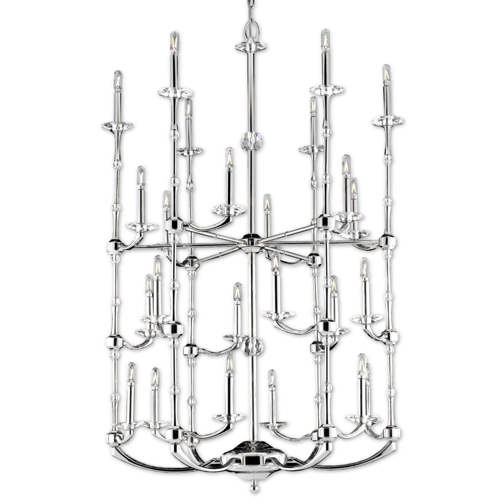 American Brass &amp; Crystal Kensington Helix 24 Light Chandelier
