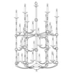 American Brass &amp; Crystal Kensington Helix 24 Light Chandelier