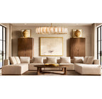 Harlow Calcite Round Chandelier 60"