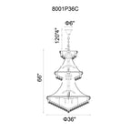 Empire 36 Inch 34 Light Chandelier