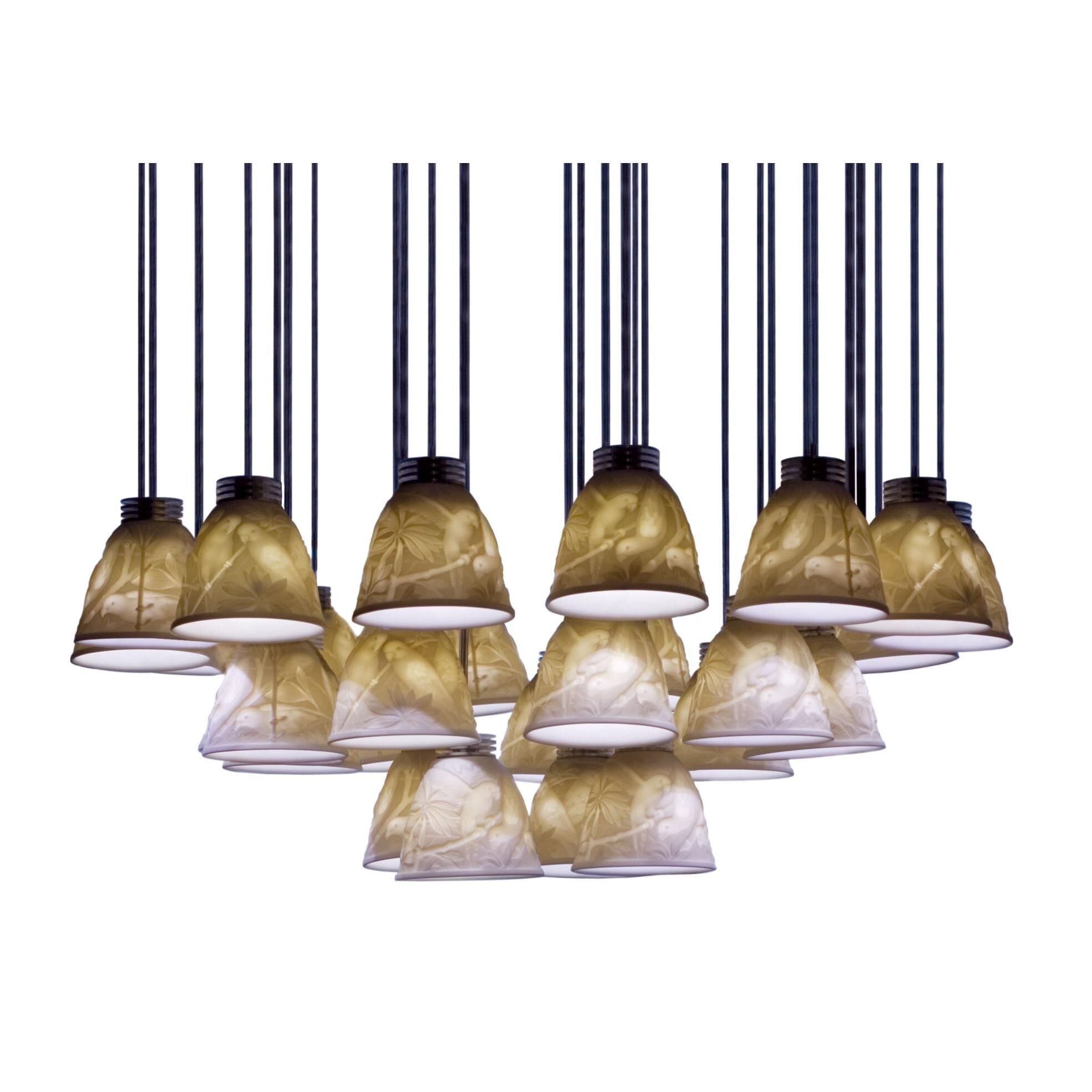 27 Lithophane 24 Inch 27 Light LED Chandelier