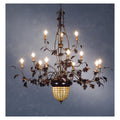 Greenbriar Oak 63 Inch 12 Light Chandelier