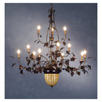 Greenbriar Oak 63 Inch 12 Light Chandelier