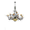 Diamond And Jewel Oak Leaf 63 Inch 9 Light Chandelier