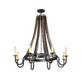 Barrel Stave 43 Inch 8 Light Chandelier