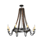 Barrel Stave 43 Inch 8 Light Chandelier