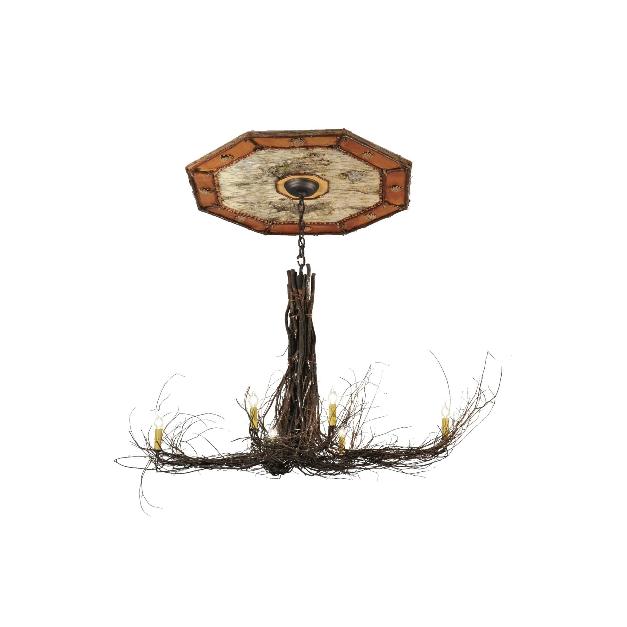 Twigs 48 Inch 6 Light Chandelier
