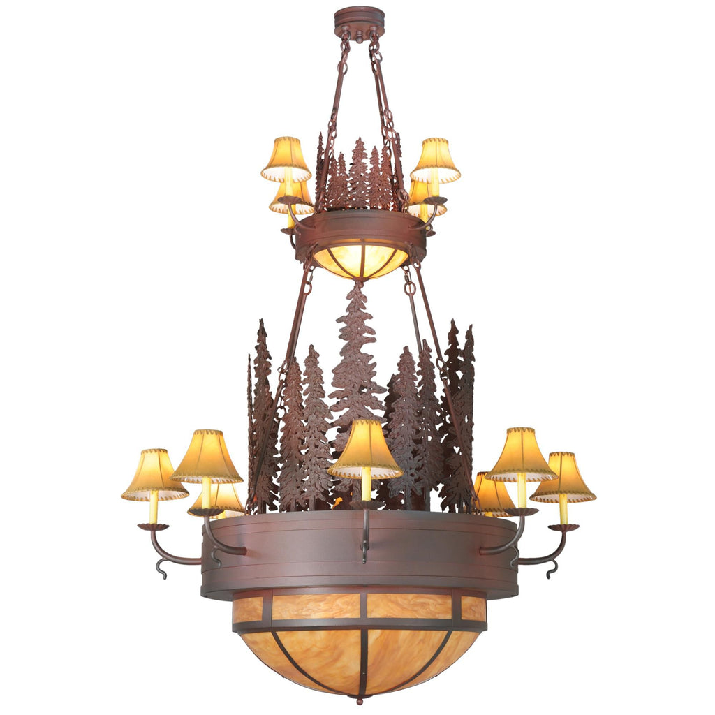Walden Pine 54 Inch 12 Light Chandelier