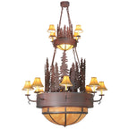 Walden Pine 54 Inch 12 Light Chandelier