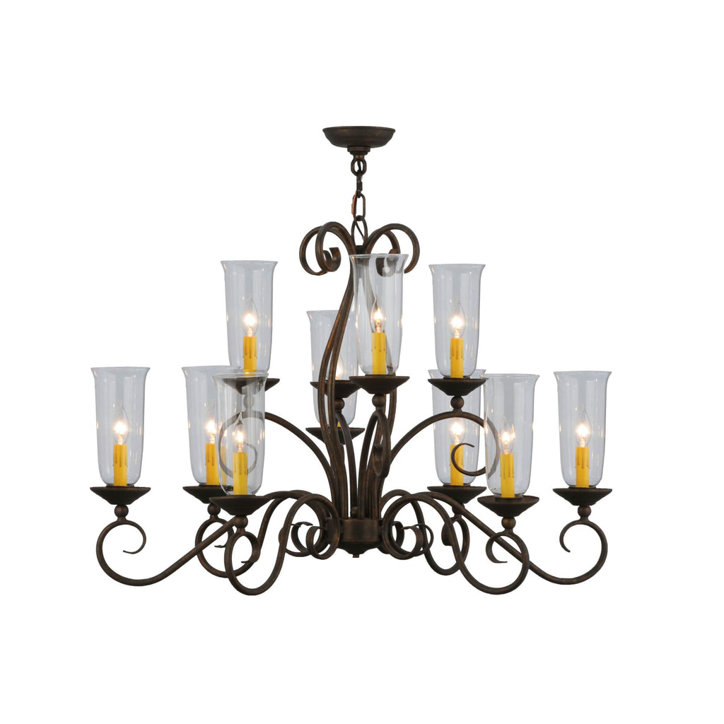 36 Inch 10 Light Mini Chandelier