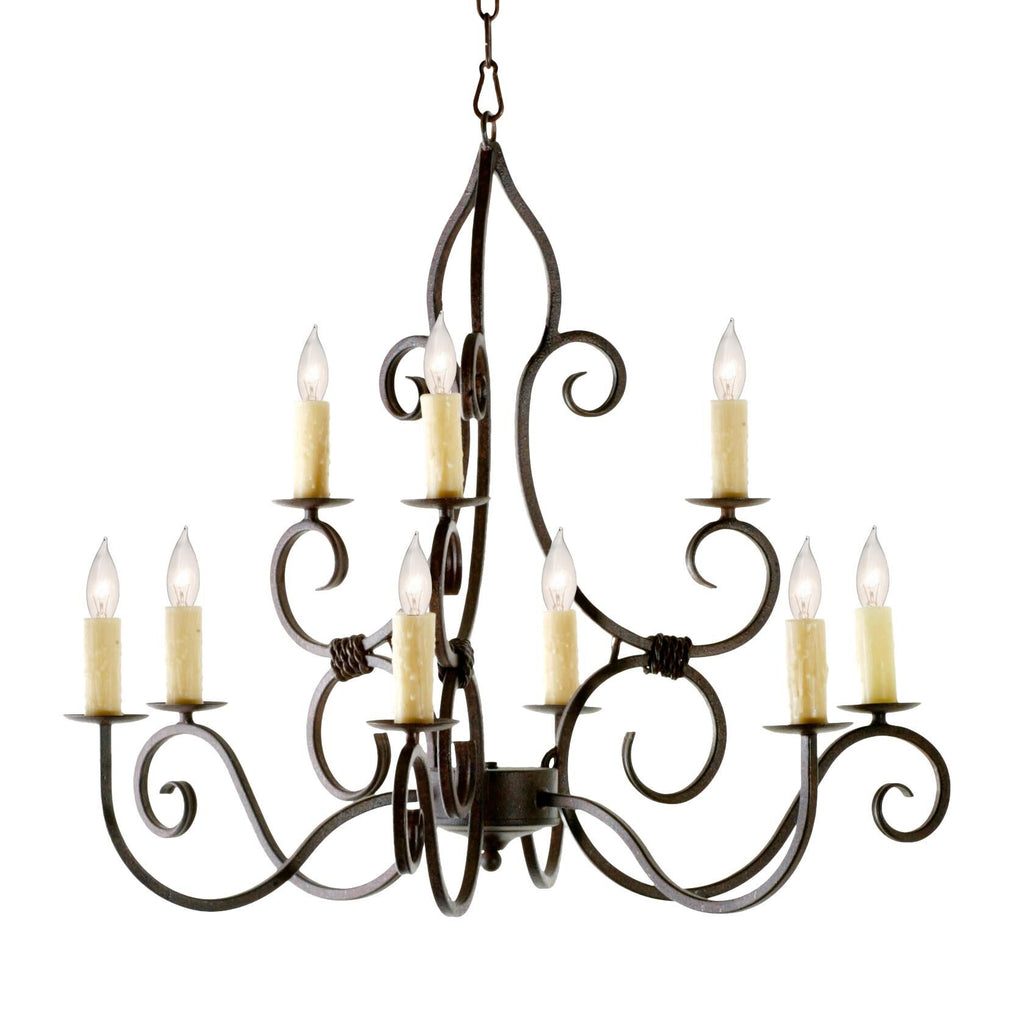 Clayton 36 Inch 9 Light Chandelier