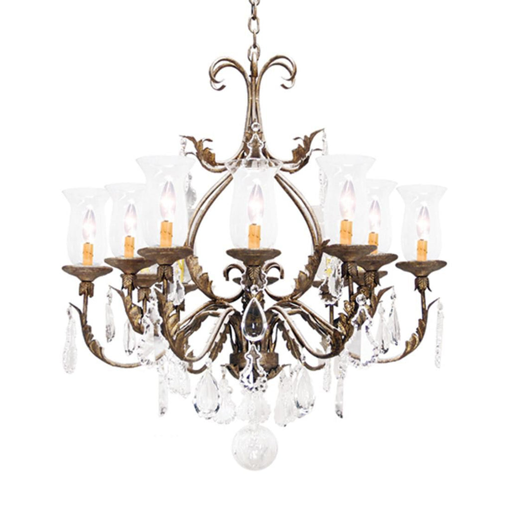 French Elegance 36 Inch 2 Light Chandelier